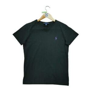 T shirt manches courtes femme noir Polo Ralph Lauren Col Rond