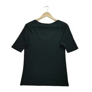 T shirt manches courtes femme noir Polo Ralph Lauren Col V