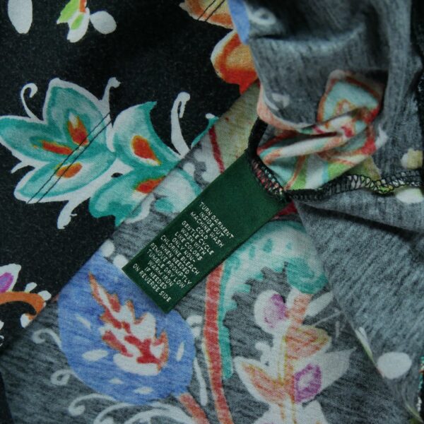 T shirt manches courtes femme noir Polo Ralph Lauren Motif imprime Col Rond