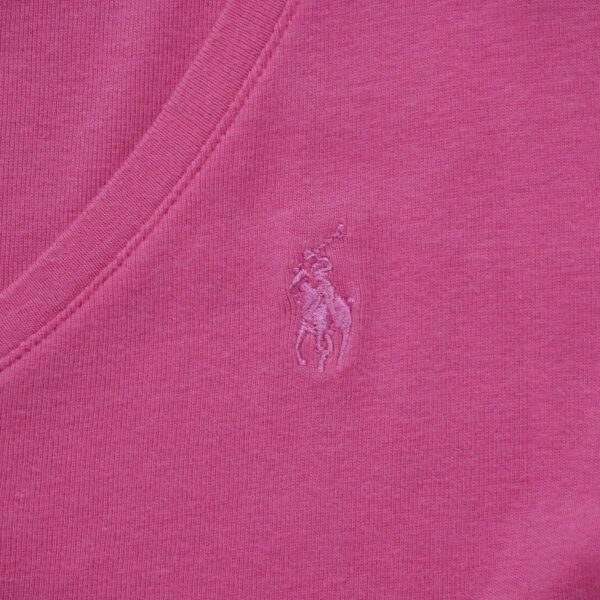 T shirt manches courtes femme rose Polo Ralph Lauren Col V
