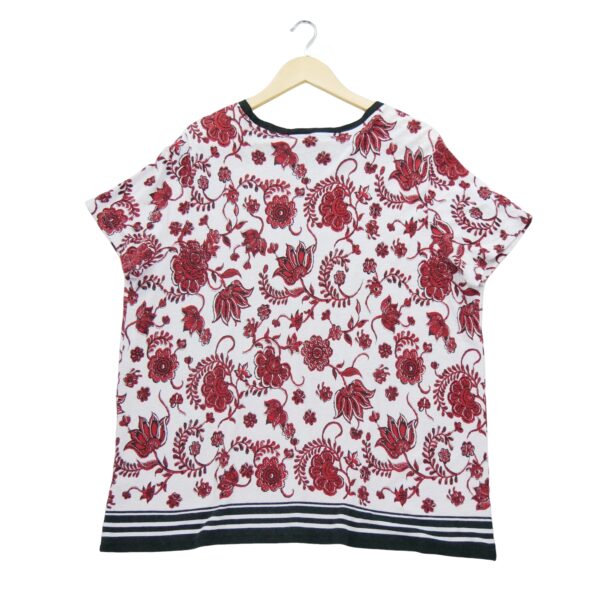 T shirt manches courtes femme rouge Polo Ralph Lauren Motif imprime Col Rond