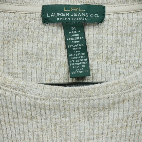 T shirt manches longues femme beige Polo Ralph Lauren Col Rond
