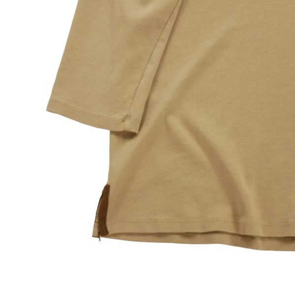 T shirt manches longues femme beige Polo Ralph Lauren Col V
