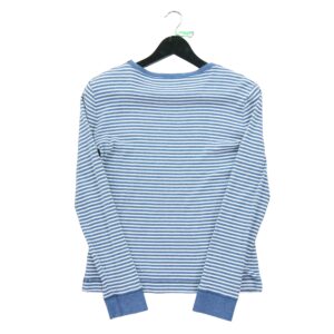 T shirt manches longues femme bleu Polo Ralph Lauren Motif a rayures Col Rond