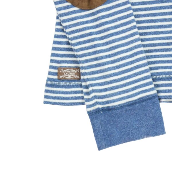 T shirt manches longues femme bleu Polo Ralph Lauren Motif a rayures Col Rond
