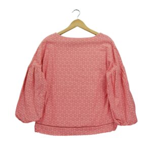 T shirt manches longues femme corail Polo Ralph Lauren Motif a motifs Col Rond