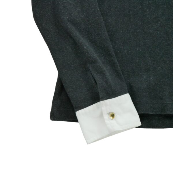 T shirt manches longues femme gris Polo Ralph Lauren Col Revert