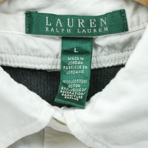T shirt manches longues femme gris Polo Ralph Lauren Col Revert
