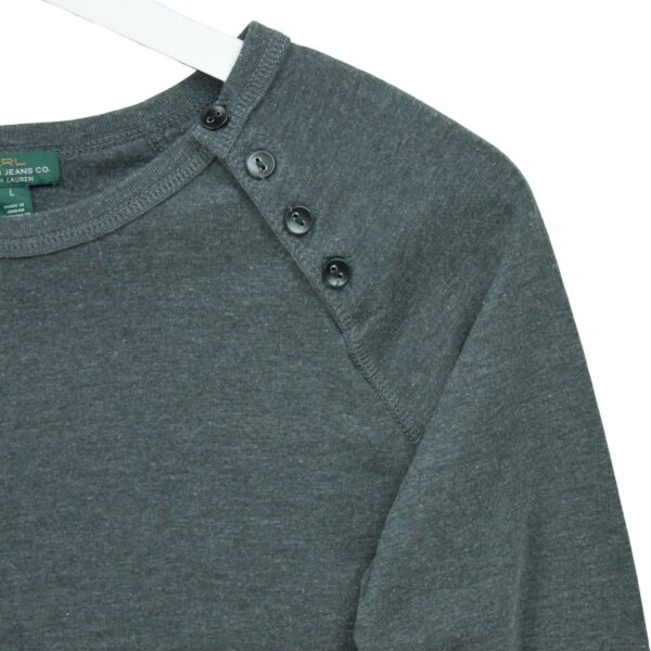 T shirt manches longues femme gris Polo Ralph Lauren Col Rond