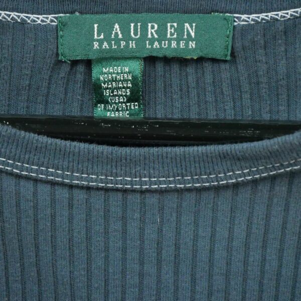 T shirt manches longues femme gris Polo Ralph Lauren Col Rond