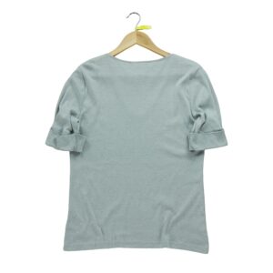T shirt manches longues femme gris Polo Ralph Lauren Col V