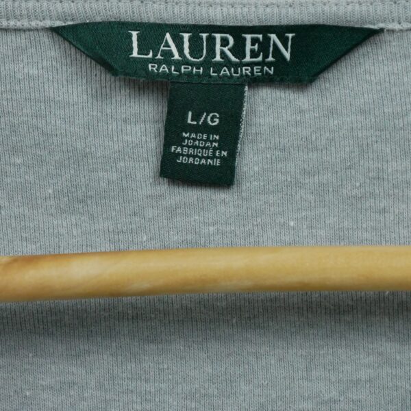 T shirt manches longues femme gris Polo Ralph Lauren Col V