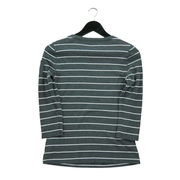 T shirt manches longues femme gris Polo Ralph Lauren Motif a rayures Col Rond