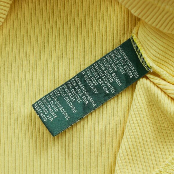 T shirt manches longues femme jaune Polo Ralph Lauren Col Revert