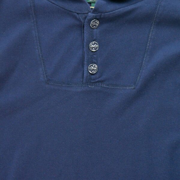 T shirt manches longues femme marine Polo Ralph Lauren Col Revert
