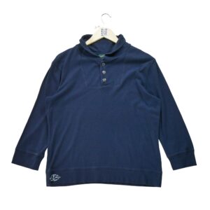 T shirt manches longues femme marine Polo Ralph Lauren Col Revert