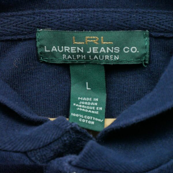 T shirt manches longues femme marine Polo Ralph Lauren Col Revert