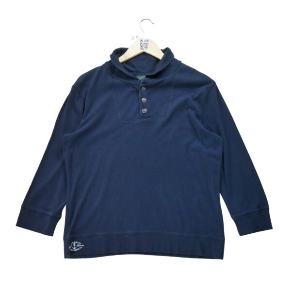 T shirt manches longues femme marine Polo Ralph Lauren Col Revert