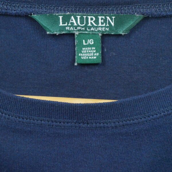 T shirt manches longues femme marine Polo Ralph Lauren Col Rond