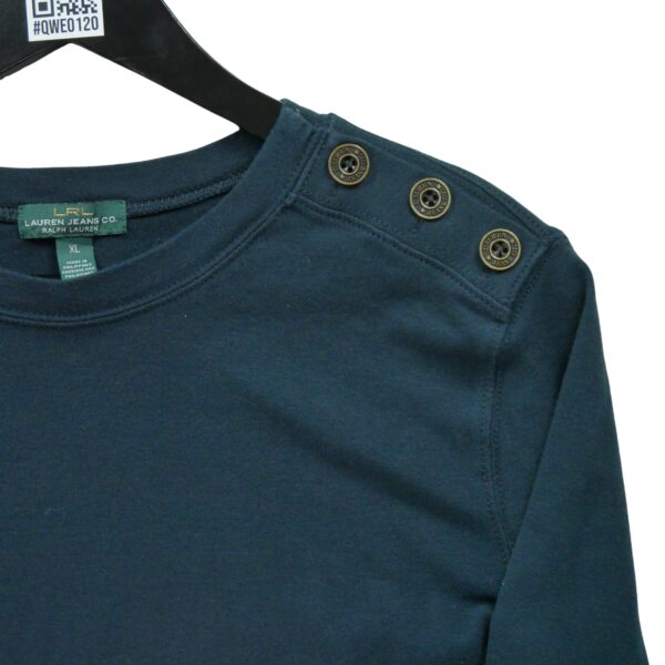 T shirt manches longues femme marine Polo Ralph Lauren Col Rond