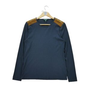 T shirt manches longues femme marine Polo Ralph Lauren Col Rond