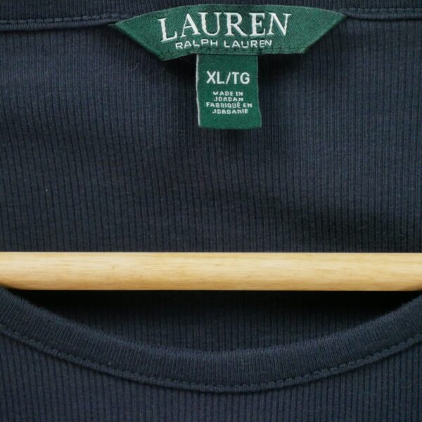 T shirt manches longues femme marine Polo Ralph Lauren Col Rond
