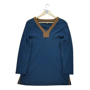 T shirt manches longues femme marine Polo Ralph Lauren Col V