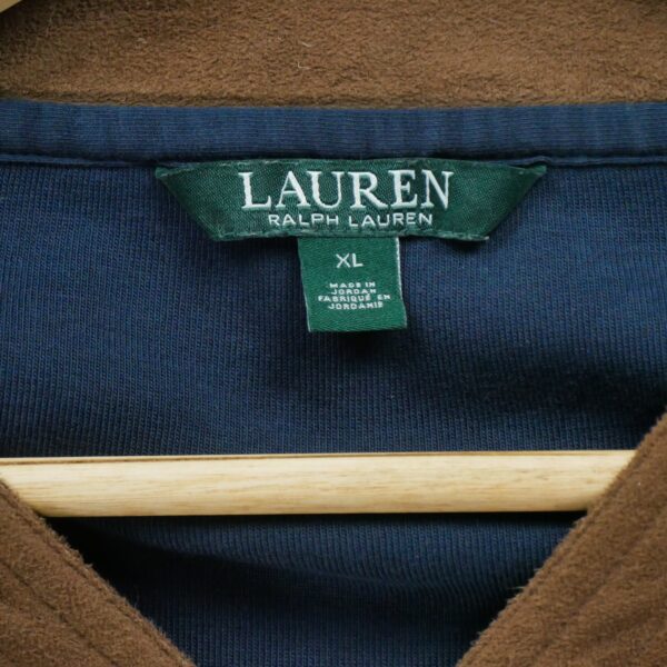 T shirt manches longues femme marine Polo Ralph Lauren Col V