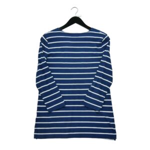 T shirt manches longues femme marine Polo Ralph Lauren Motif a rayures Col V