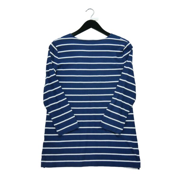 T shirt manches longues femme marine Polo Ralph Lauren Motif a rayures Col V