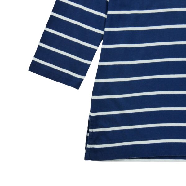 T shirt manches longues femme marine Polo Ralph Lauren Motif a rayures Col V