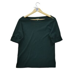 T shirt manches longues femme noir Polo Ralph Lauren Col Rond