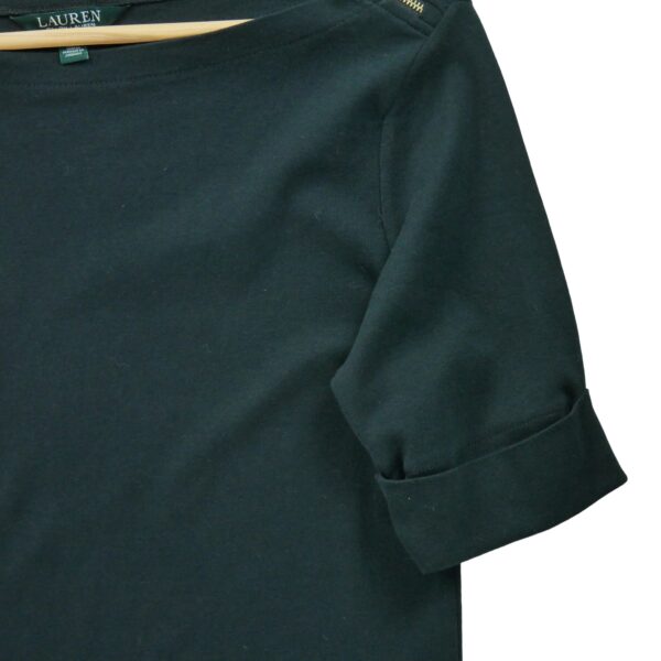 T shirt manches longues femme noir Polo Ralph Lauren Col Rond