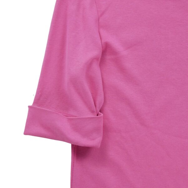 T shirt manches longues femme rose Polo Ralph Lauren Col Rond