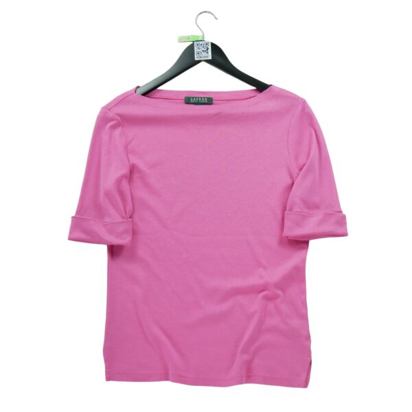 T shirt manches longues femme rose Polo Ralph Lauren Col Rond
