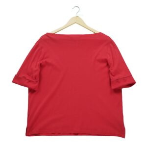 T shirt manches longues femme rouge Polo Ralph Lauren Col Rond