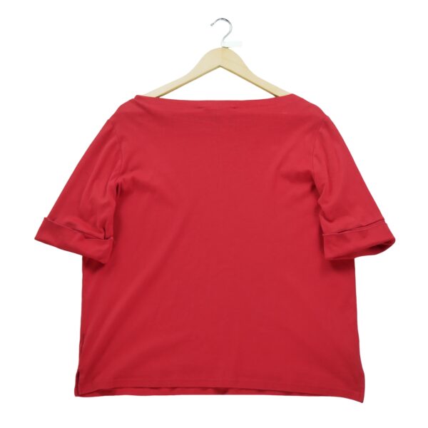 T shirt manches longues femme rouge Polo Ralph Lauren Col Rond