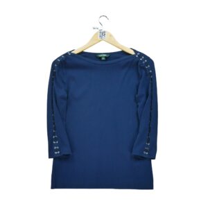 T shirt manches longues homme marine Polo Ralph Lauren Col Rond