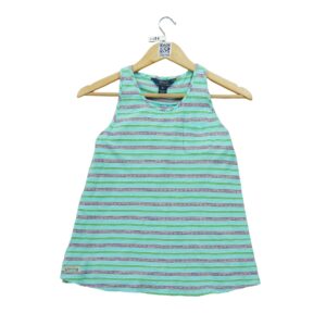T shirt sans manches enfant turquoise Polo Ralph Lauren Motif a rayures Col Rond