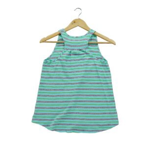 T shirt sans manches enfant turquoise Polo Ralph Lauren Motif a rayures Col Rond