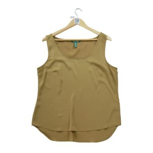 T shirt sans manches femme beige Polo Ralph Lauren Col Rond