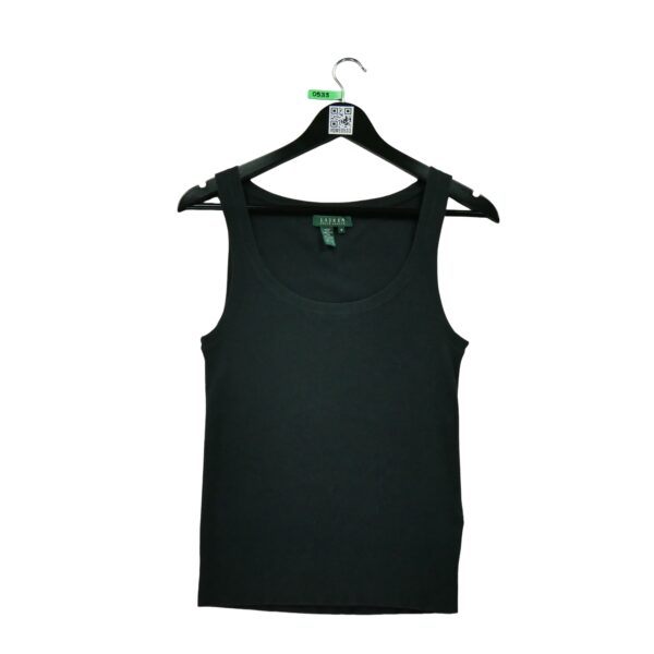 T shirt sans manches femme noir Polo Ralph Lauren Col Rond