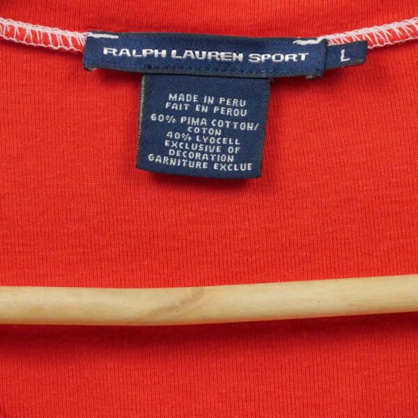 T shirt sans manches femme rouge Polo Ralph Lauren Col Rond