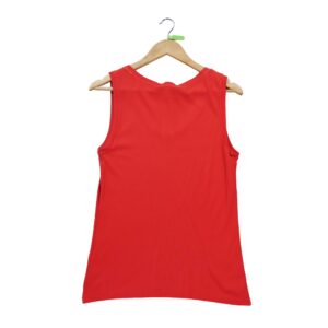 T shirt sans manches femme rouge Polo Ralph Lauren Col Rond