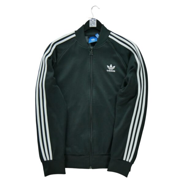 Veste de survetements homme manches longues noir Adidas Col Rond