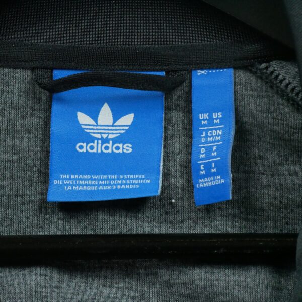 Veste de survetements homme manches longues noir Adidas Col Rond