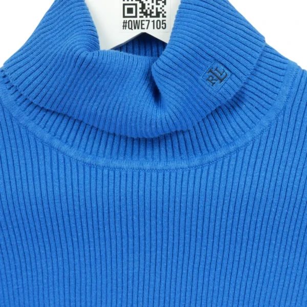 Pull Femme  col roulé Bleu – Image 4