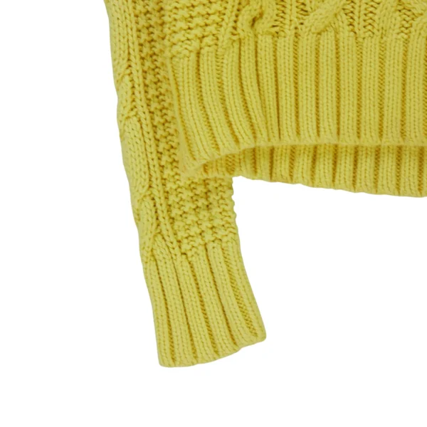 Pull Femme  col roulé Jaune – Image 4