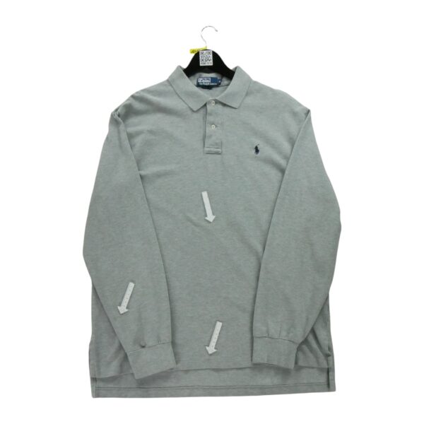 Polo manches longues Homme  Gris – Image 3