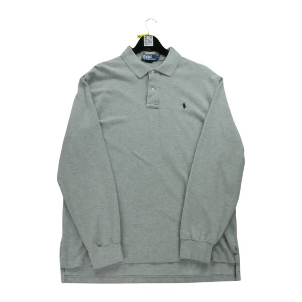 Polo manches longues Homme  Gris